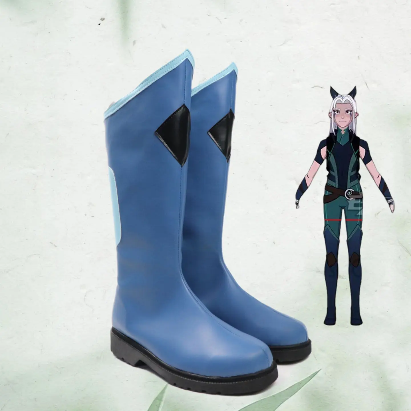 zapatos-de-cosplay-de-anime-the-dragon-prince-callum-botas-cortas-de-cuero-pu-azules-para-carnaval-de-halloween