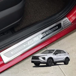 For Mitsubishi Eclipse Cross Car Accessories 2018 2019 2023 Stainless Steel Door Sill Trim Protector Scuff Plate Guard Stickers