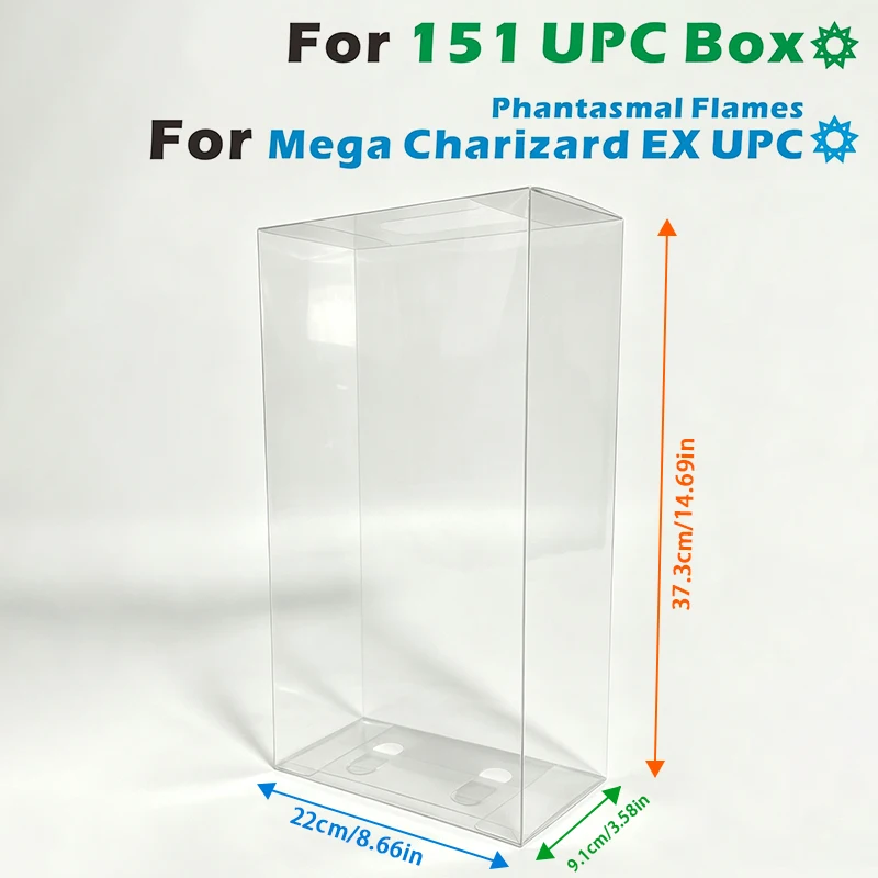 Clear Plastic Protector Case For Mega Charizard EX UPC / 151UPC Box