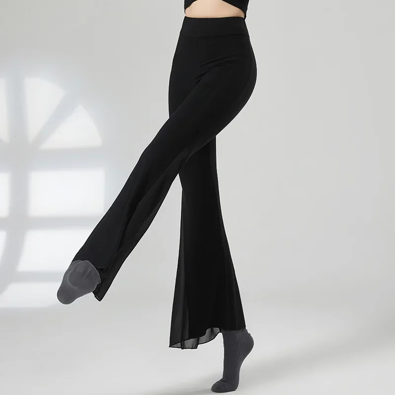 Professional Classical Dance Pants Women Dancing Flowing Patchwork  Modern Latin Dance Pants Ethereal Fairy Practice Pants
