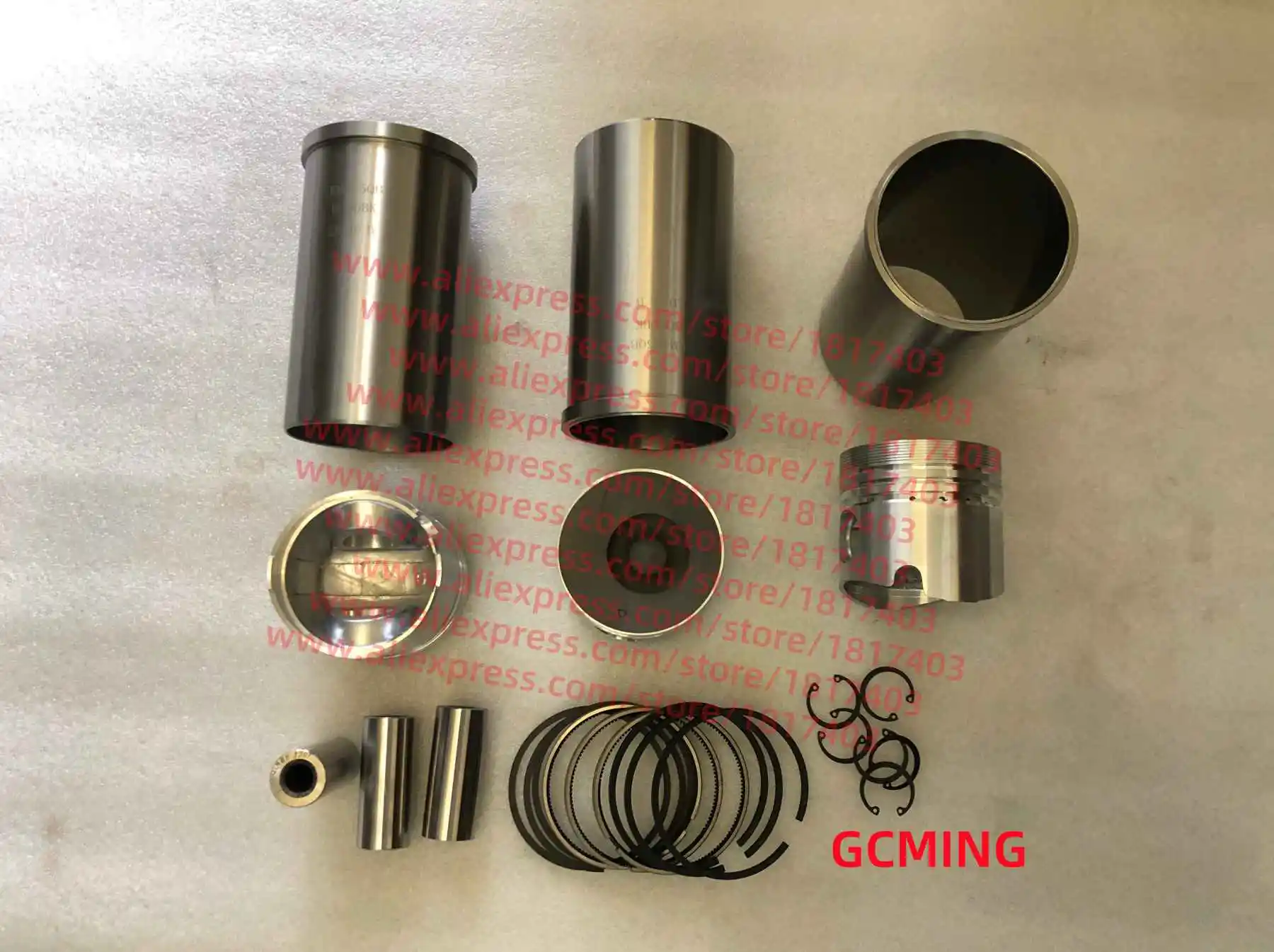 Laidong 3TE25 Piston + Cylinder liner (Cylinder sleeve) + Piston pin + Piston ring set, Laidong engine parts