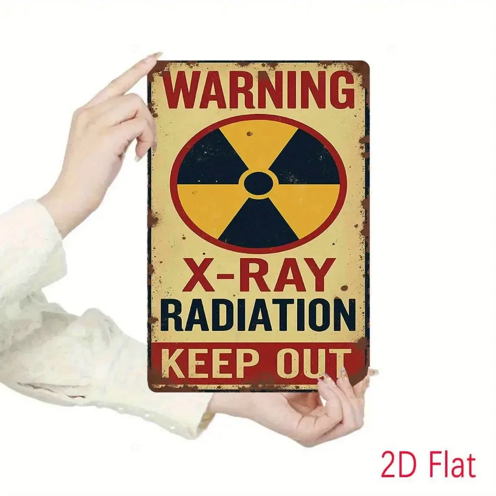 CIFbuy Radiation Hazard Metal Tin Sign Aluminum Wall Art Waterproof Rustproof Door Wall Home Garage Decor