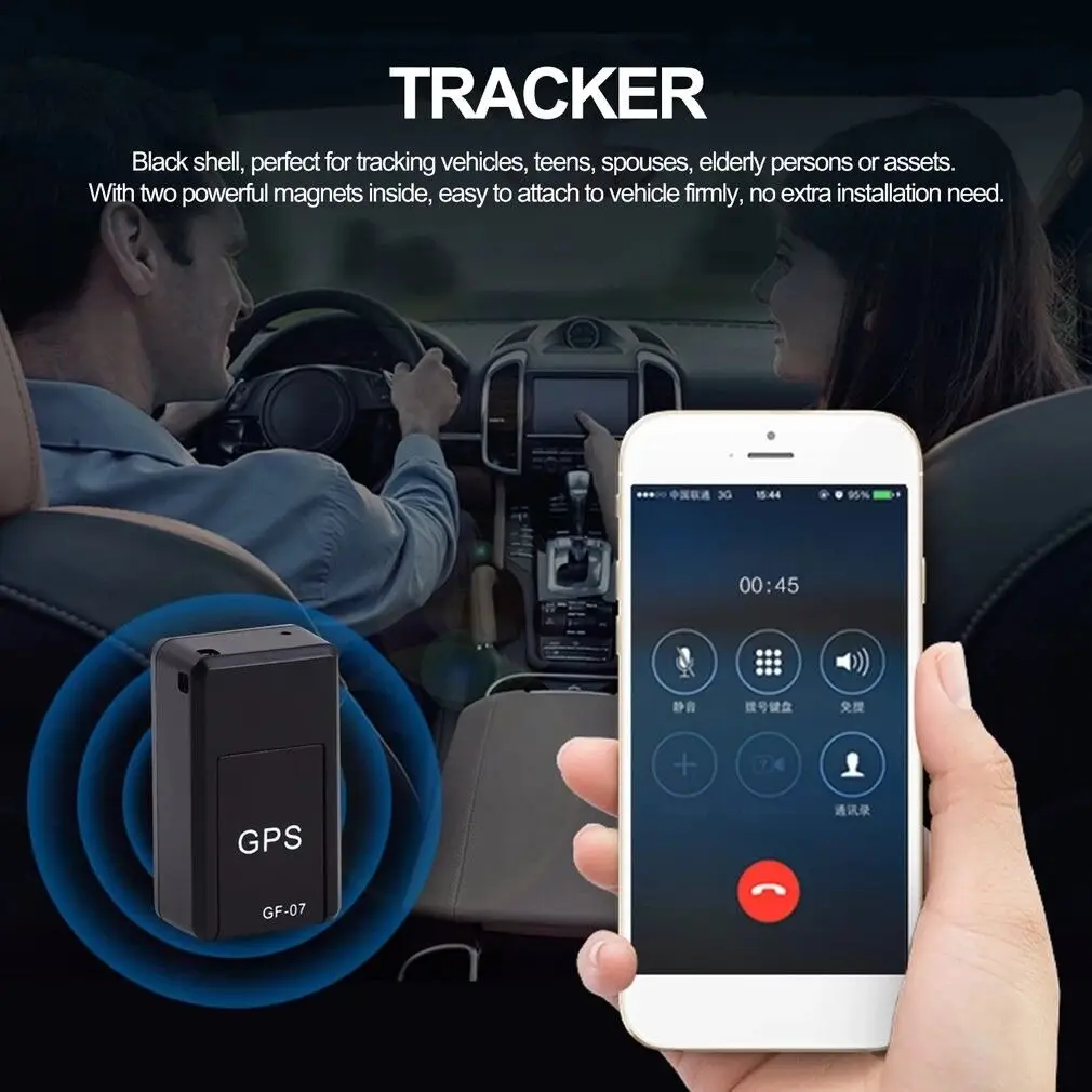 Universal Tracking Device Gf07 Mini Car Tracker Magnetic Gps Real Time Vehicle Locator Anti-Lost Recording Rechargeable
