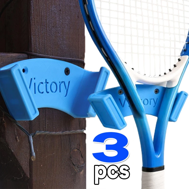 1/2/3pcs Wall Mounted Tennis Racket Holder for Home Gym Space Saving Rack Sports Equipment Storage Organizer Racket Wall Hanger