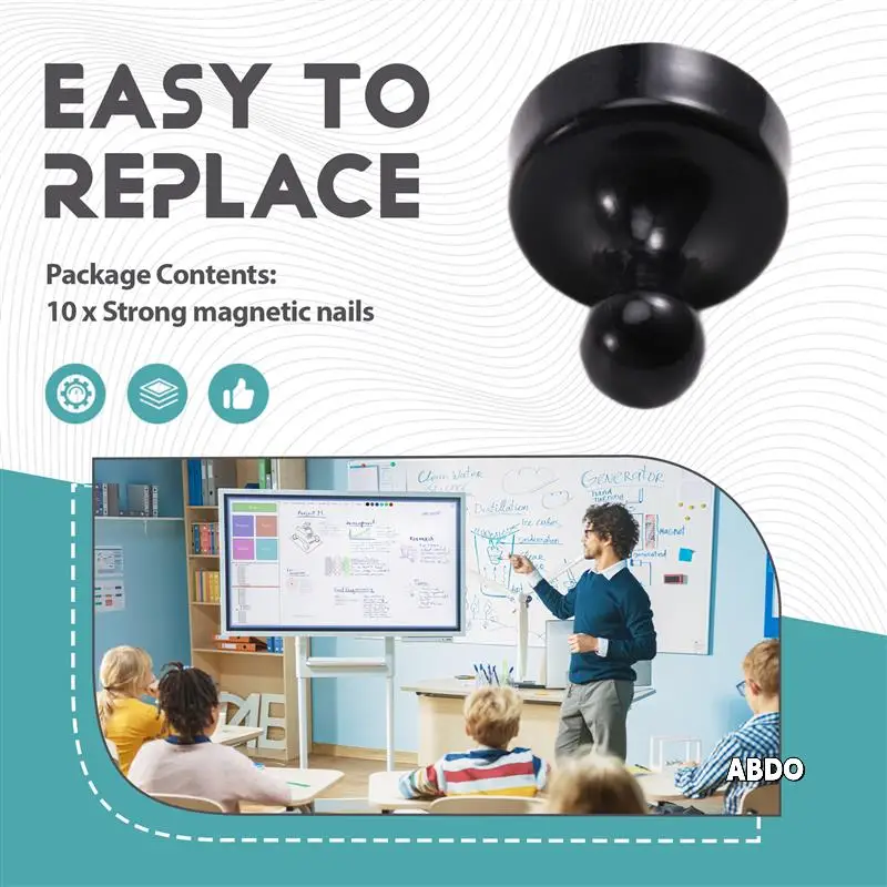Pin Papan Tulis Magnetik Kuat Untuk Kantor Dan Seni, Gesper Magnetik Felt Besar, Ideal Untuk Kulkas Dan Kaligrafi