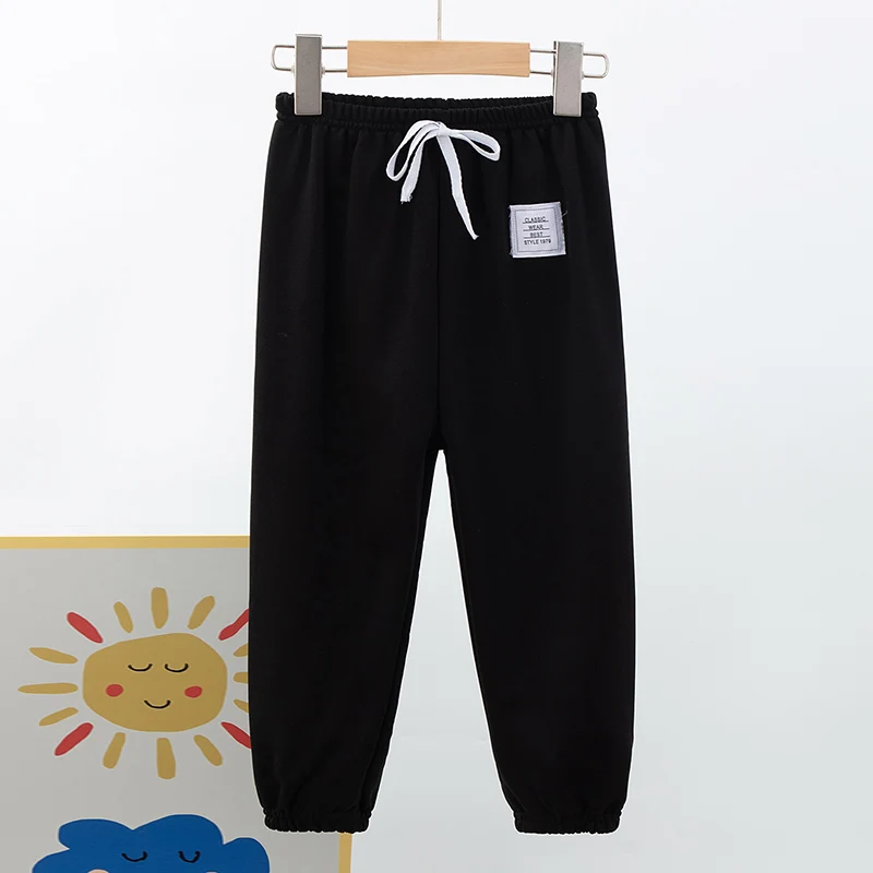 Pantalones de chándal de moda para niños y niñas, pantalones casuales de Joker, pantalones cómodos de cintura elástica, otoño