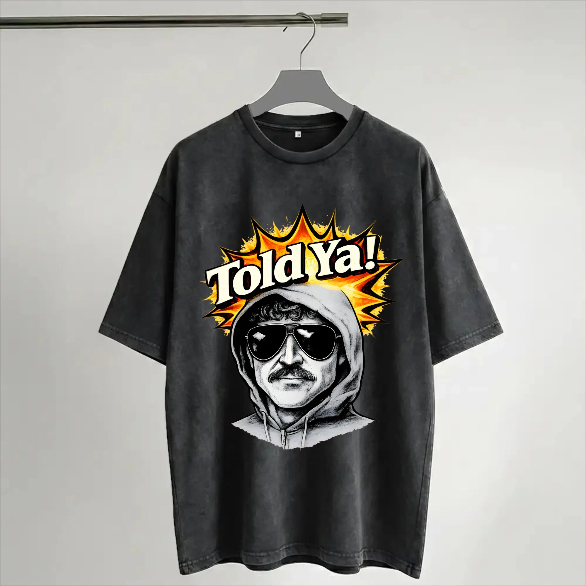 The Unabomber Told Ya Ted Kaczynski  T Shirt Hip Hop Washed Short Sleeve Harajuku T-Shirt  Novelty for Men Women Streetwear