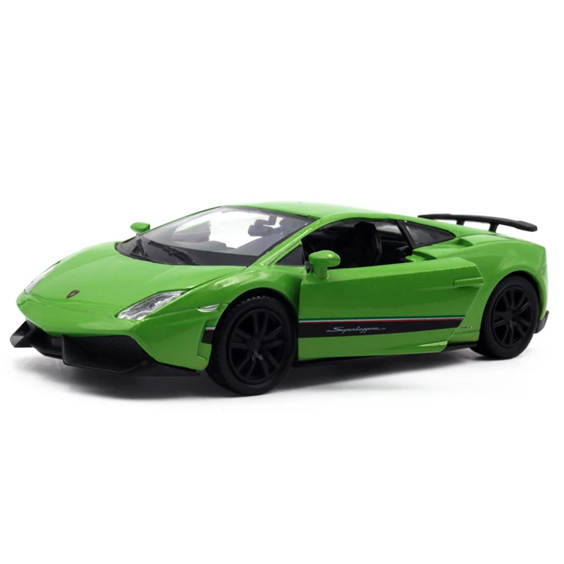 1:36 Lamborghini Gallardo LP570-4 Super Sport Toy Car RMZ City Diecast Metal Miniature Model Pull Back Collection Gift For Boy