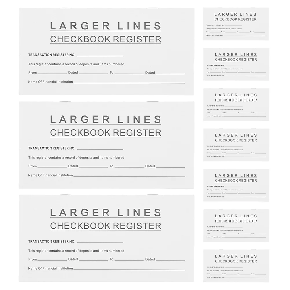 10 قطعة دفتر شيكات شخصي تسجيل دفتر الأستاذ الفارغ الإدارة المالية دفتر المحفظة المحمولة مجلد تتبع سهل #5