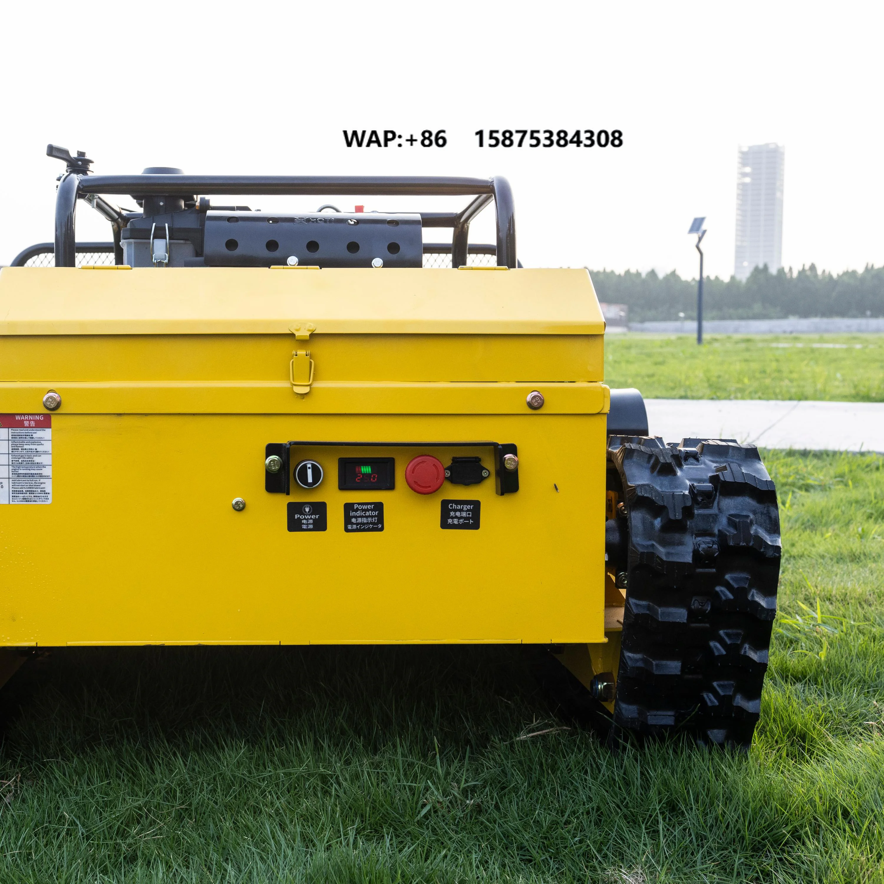 Remote Control Adjustment Control Lawn Mower Crawler Climb Slpoe Garden Grass Cutter Lawn Mower