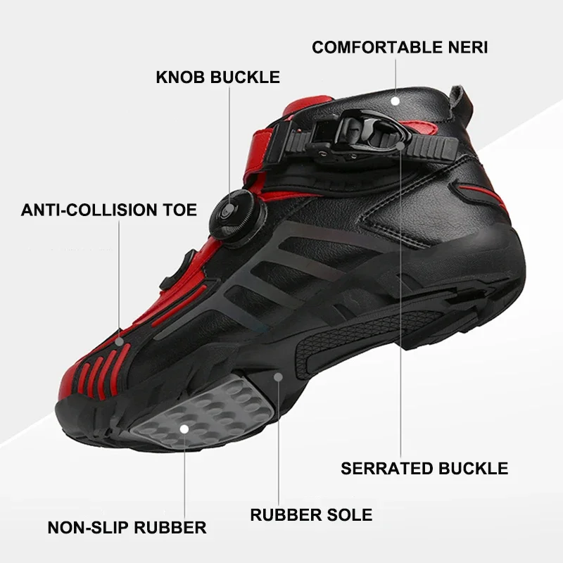 Motorcycle Boots Men Motocross Safety Protection Shoes Outdoor Motos Off-Road Racing Waterproof Anti Slip Short Boot motorcycles