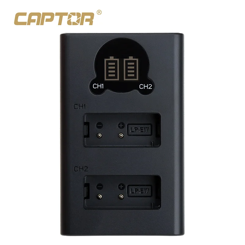 FB LP-E17 USB Battery Dual Slot Charger for Canon R100 R10 R50 R8 RP 850D 800D 760D 750D 200D 77D M6II M5 M3 200D II Camera