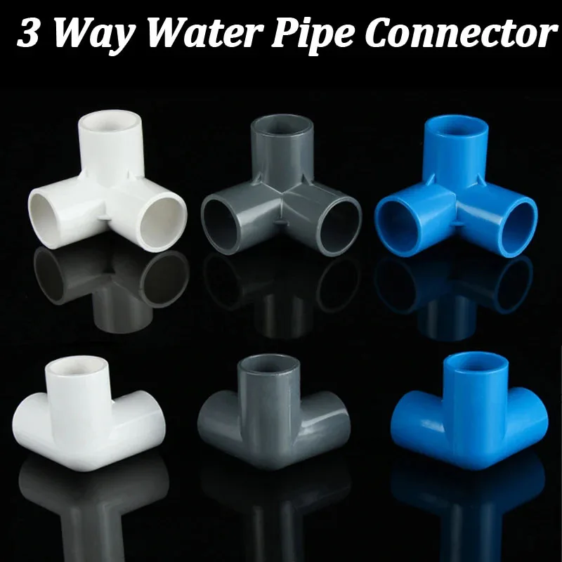 1-10pcs/lot Inside Diameter 20 25 32 40 50mm PVC Pipe Connector Straight Elbow Tee Water Pipe Adapter Home DIY Tube Connectors