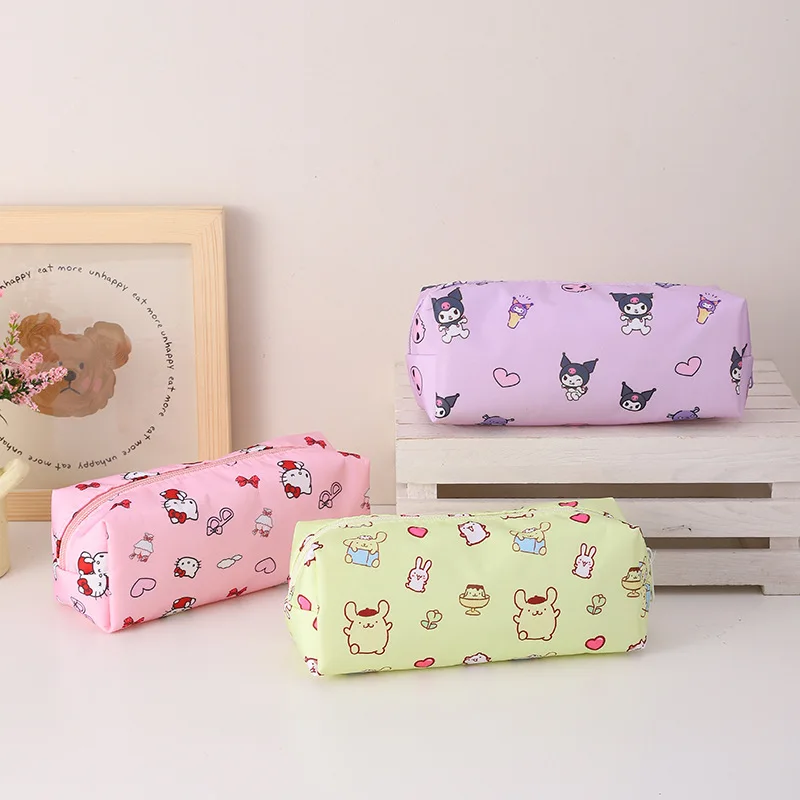 Sanrio Hello Kitty  Pencil Case Cute Cartoon Cinnamoroll Kuromi New Models Large Capacity Kawaii School Supplies Pouch Gifts