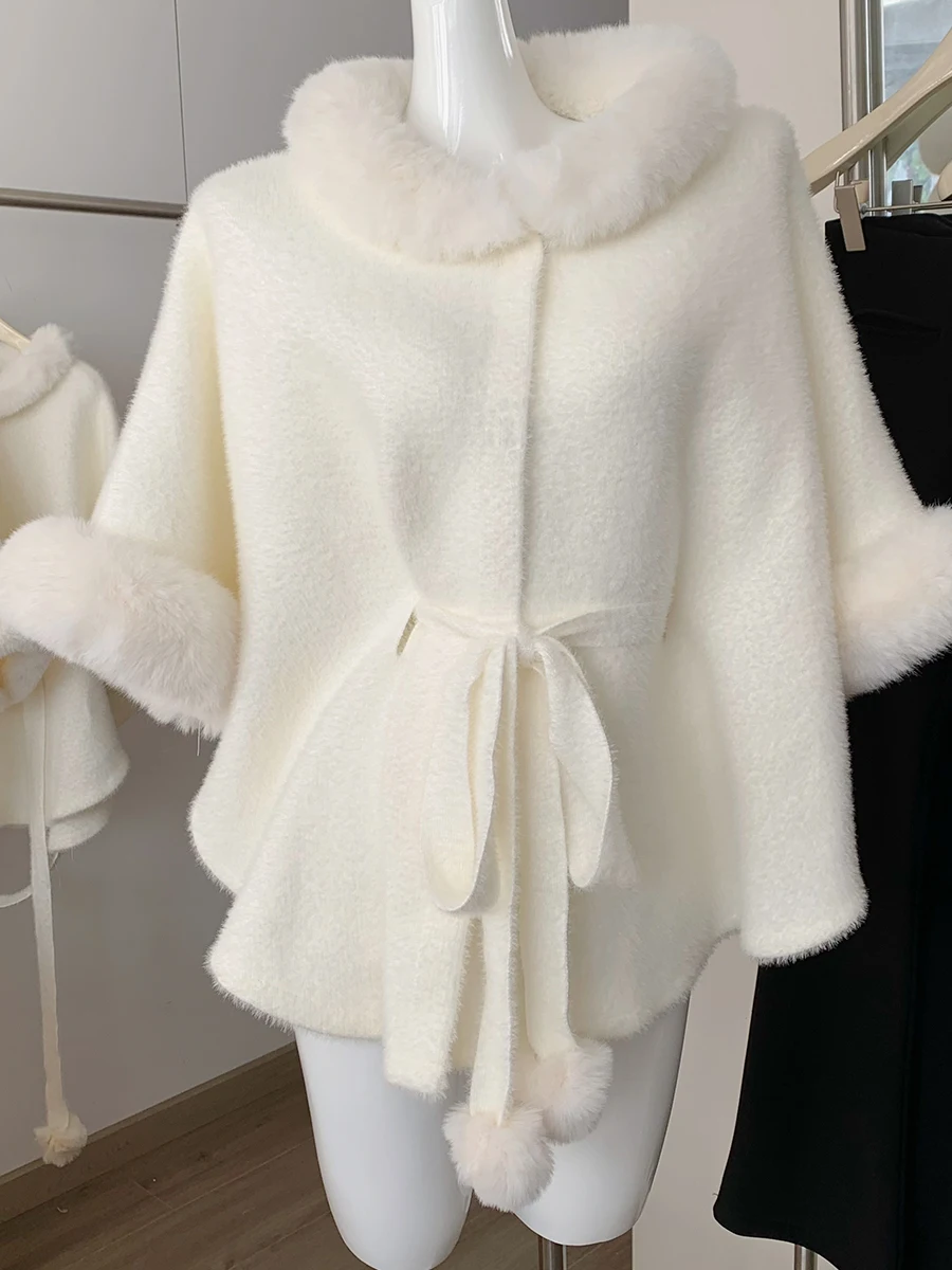 

Warm Thiened Medium Length Heavy Work Fur Coat Ele Autumn Winter Faionable Young Korean Sle Commute Pure Color