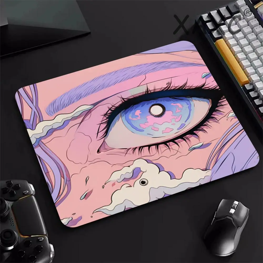 Mouse Pad Eye Painting Desk Mat Pc Accessories Gaming Anime Mousepad Company Gamer Girl Game Mats Mause Laptop Computer Table