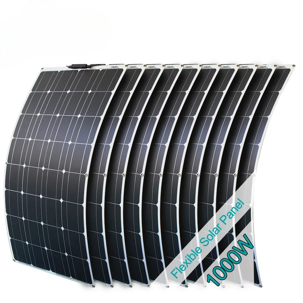 

Factory Direct Supply 1000w PET Etfe Mono Flexible Solar Panel For Camping