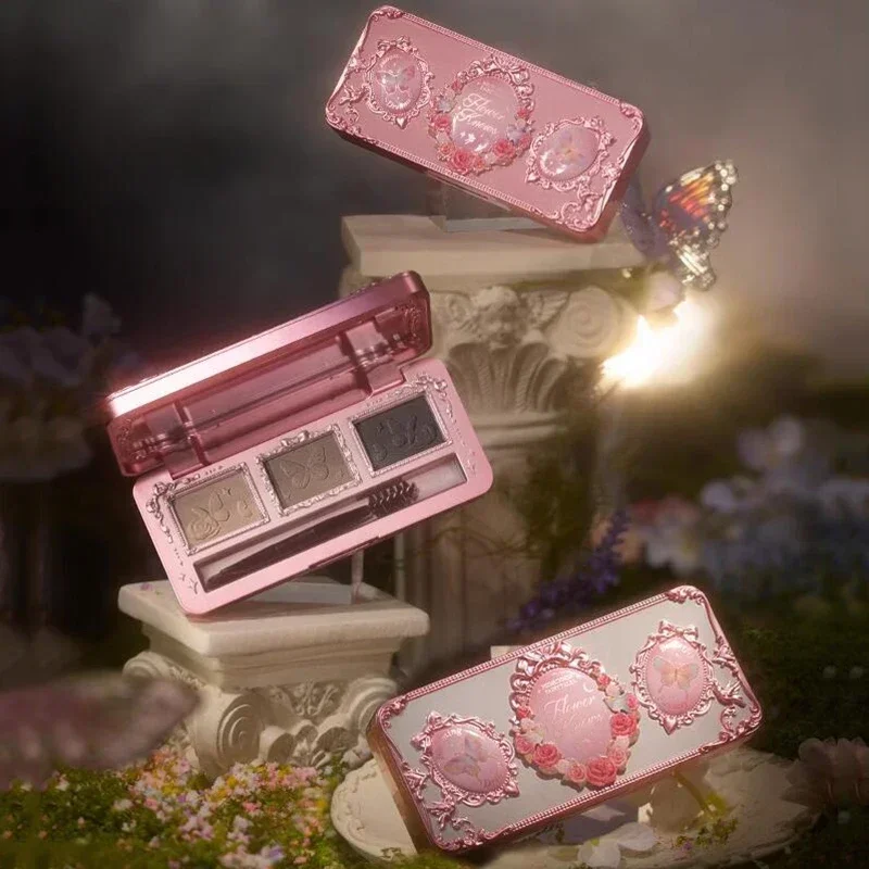 フラワーノーズミッドサマーフェアリーテイルズアイブロウパウダー3色アイブロウパレットビューティーコンター眉ペンシルプロフェッショナルアイメイク