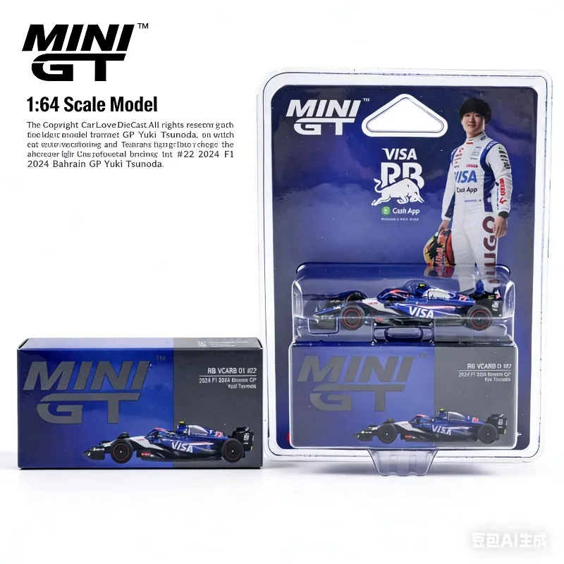ミニgt-1-64-1007-rb-vcarb-22番目のf1シミュレーション静的合金車セット、男の子向けホリデーギフトおもちゃコレクション装飾品。
