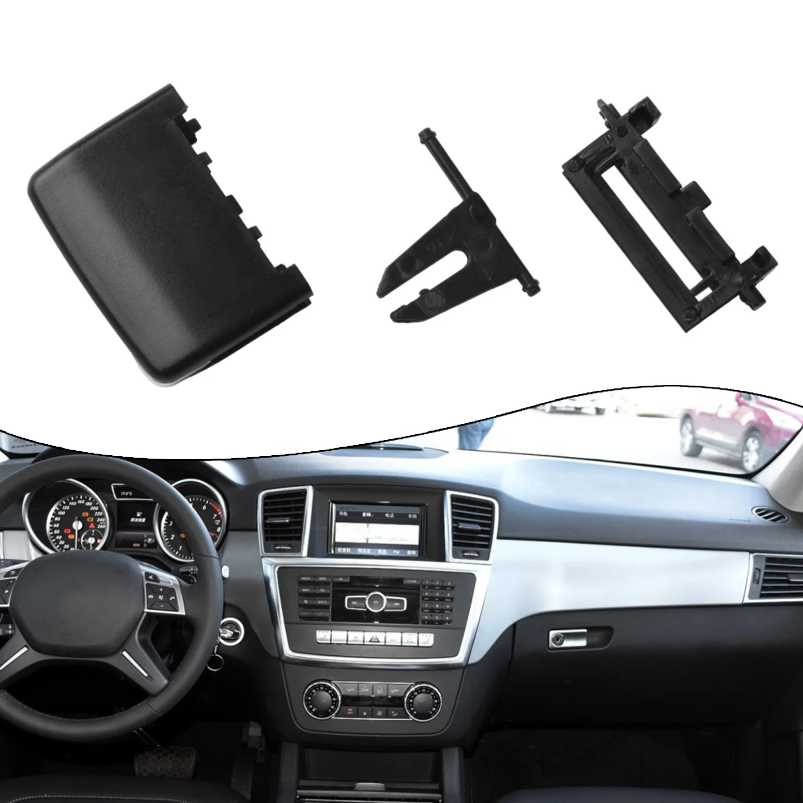 Front Left/Right Dashboard A/C Air Vent Clip For Mercedes For W166 X166 W292 ML Air Vent Outlet Black Tab Clip