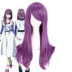 Tokyo Ghoul Kamishiro Rize 60cm długie proste Anime peruki do cosplay włókno termoodporne syntetyczne peruki do włosów