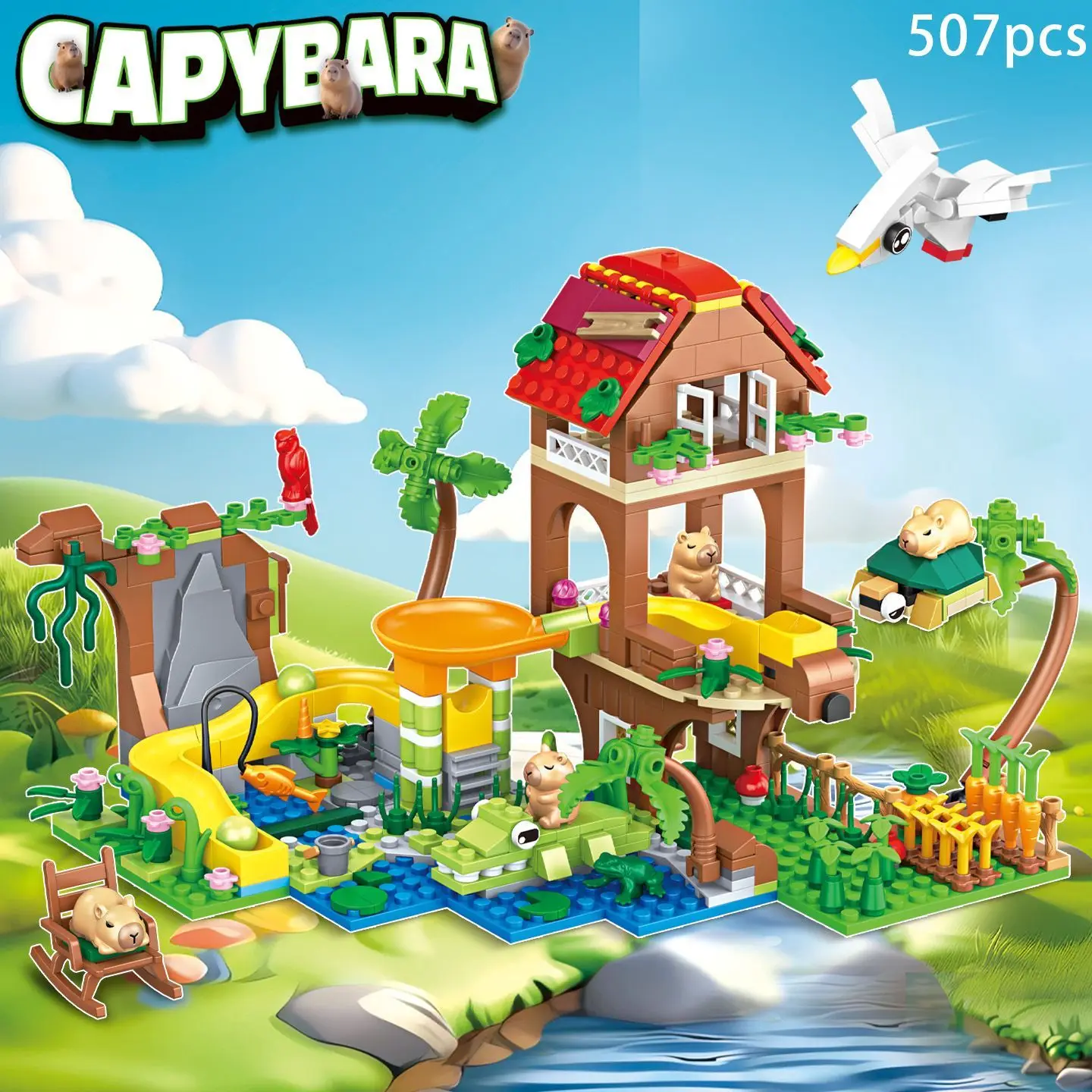 

Милая кукла Kapi Capybara Bala, креативные игрушки, строительные блоки для фермы, развивающие игрушки, кирпичи, мультяшная фигурка для детей, подарки на день рождения