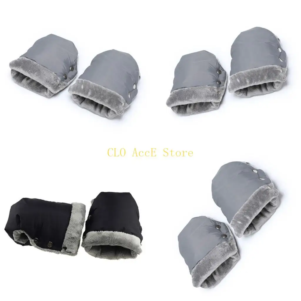 

16FE Universal Pushchair Hand Warmer Gloves Splashproof Handmuffs for Cold Weather