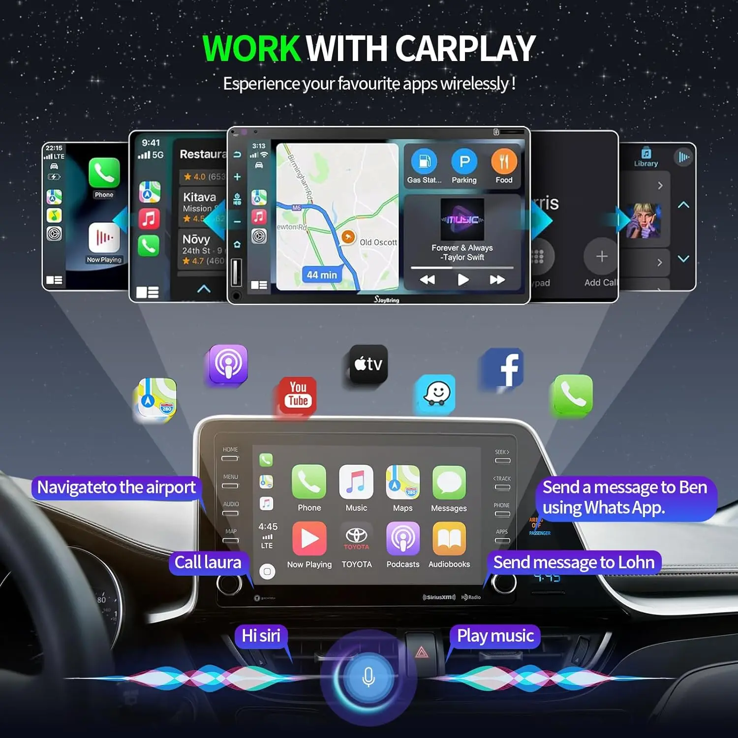 محول Carplay اللاسلكي Apple Carplay محول لاسلكي يحول السلكي إلى التوصيل اللاسلكي والتشغيل لسيارات Carplay السلكية في المصنع