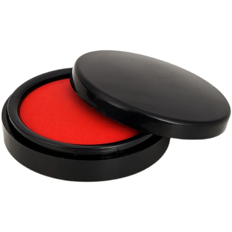 Red Ink Pad Office Financial Personal Fingerprint Portable Ink Pad Inkpads for Stamp Seals Calligraphy Painting Seal Ink Paste