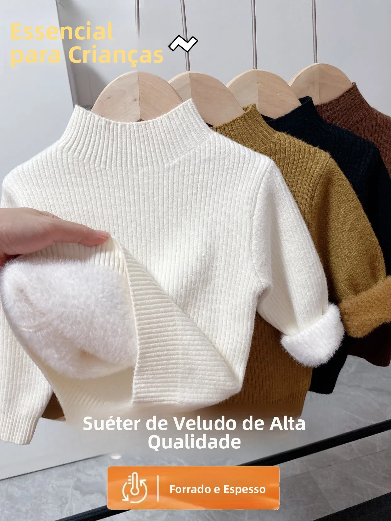 thickened-half-high-collar-knitted-sweater-for-children-fleece-lined-base-layer-top-for-boys-and-girls-baby-warm-elastic-shirt