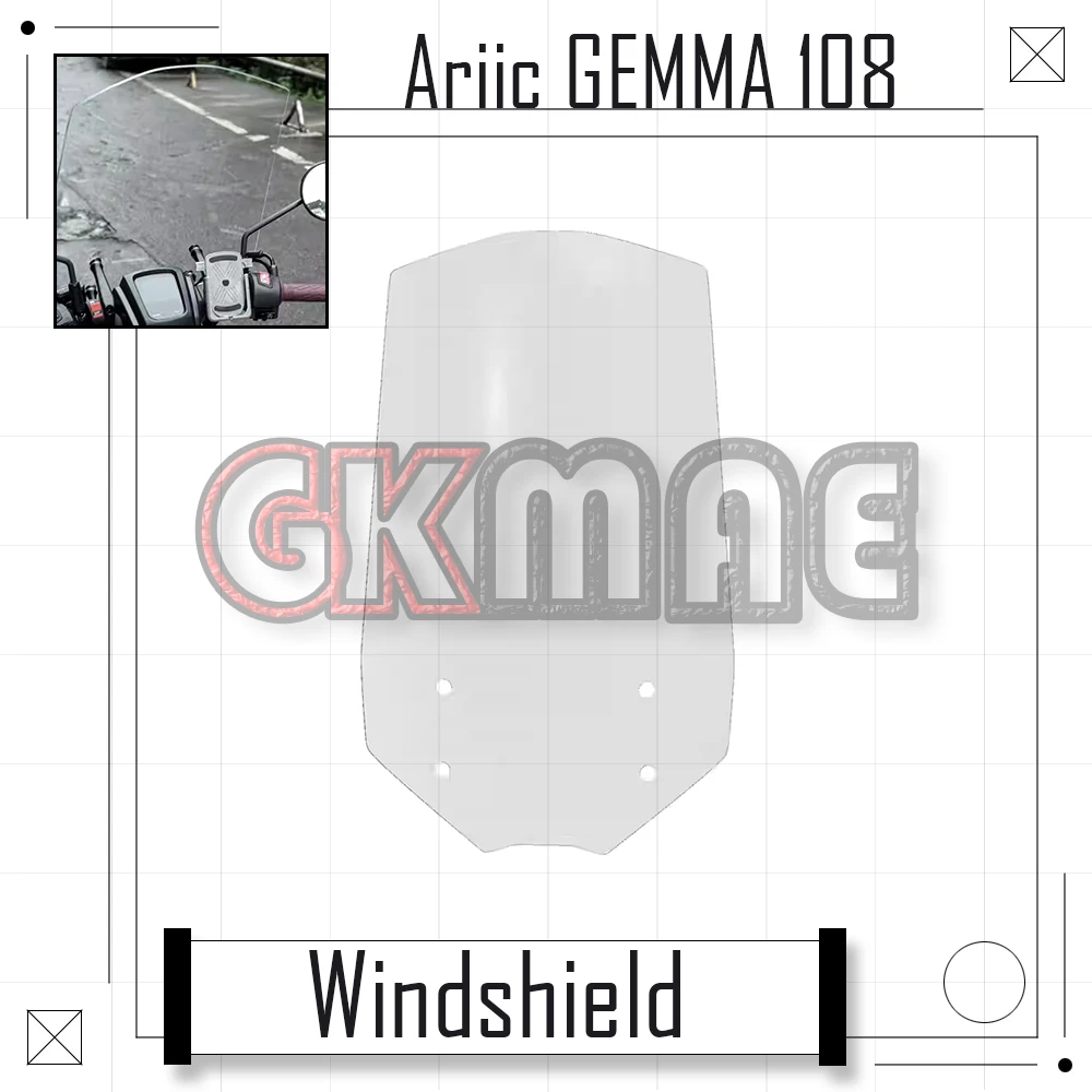 

New For Ariic GEMMA 108 108 Gemma Motorcycle Modified Windshield Raised Rain Guard Fairing