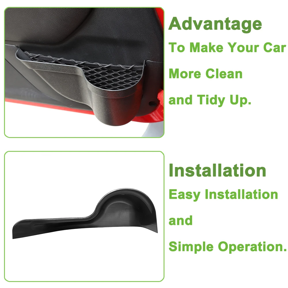 Car Front Rear Door Side Storage Net Box Phone Organizer Tray Cup Holder for Jeep Wrangler JK JKU 2011-2017 Interior Accessories