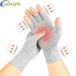1Pair Premium Bamboo Gloves, Compres Bamboo Arthritis Gloves,Compres Gloves for Women Men,Fingerless Design, Breathable Fabric