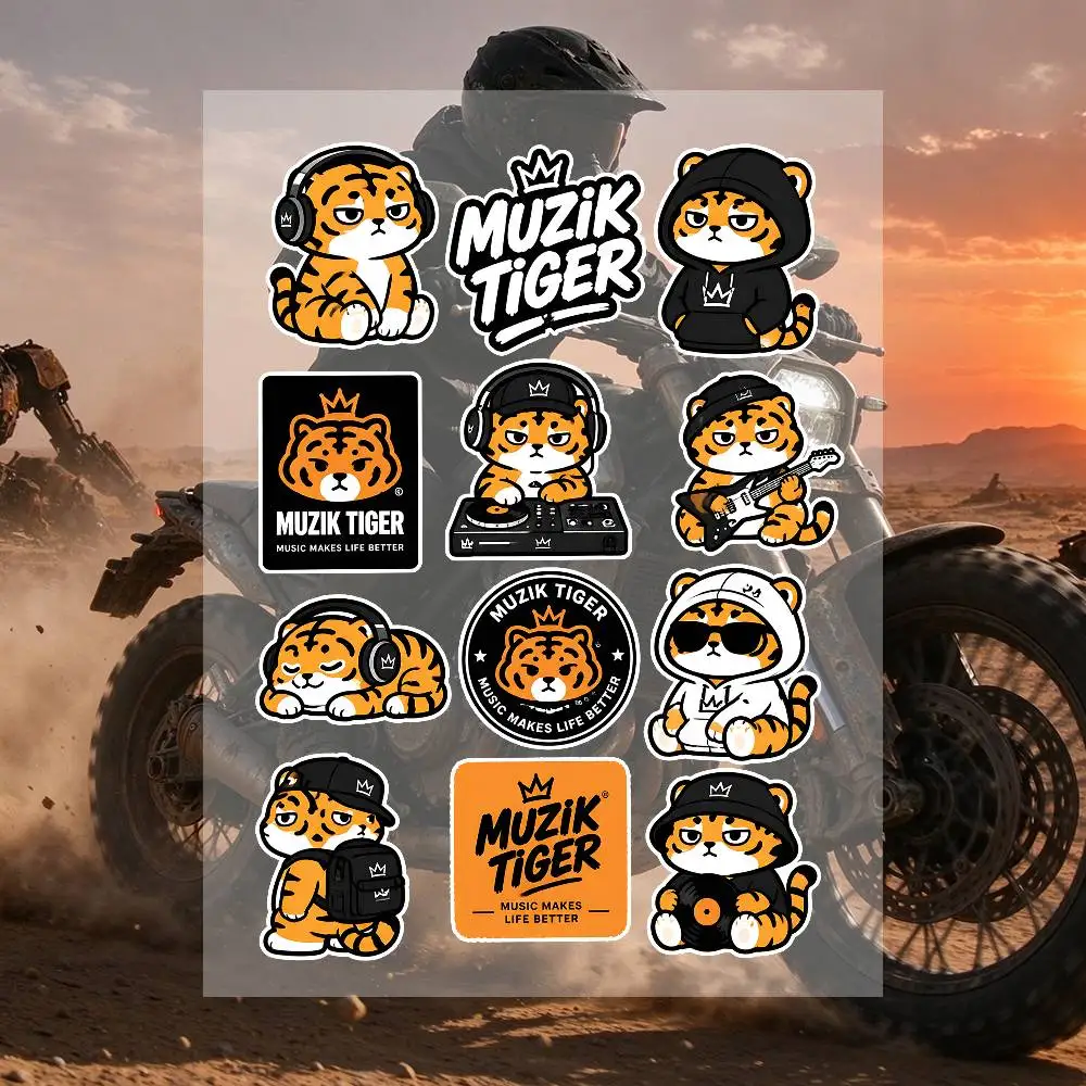 M-Muzik Tiger Stickers Moto Sticker Auto Body Bumper Windows Motorcycle Laptop Walls Vinyl Decal Car Tuning Accessories