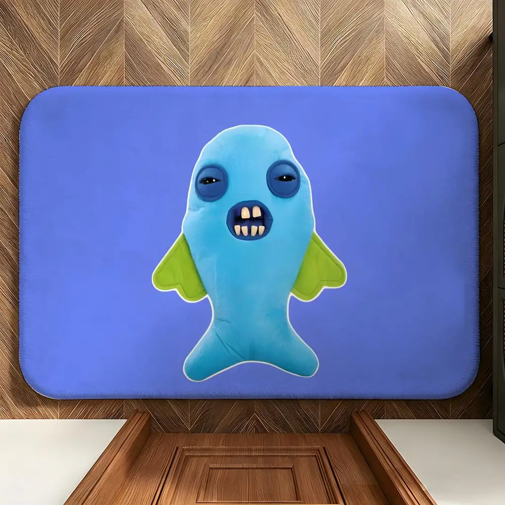 Toy F-Fuggler Bodenmatte, weicher Flanell-Eingangsbereich-Fußteppich, rutschfest, saugfähig, für Badezimmer und Schlafzimmer – Detail 7