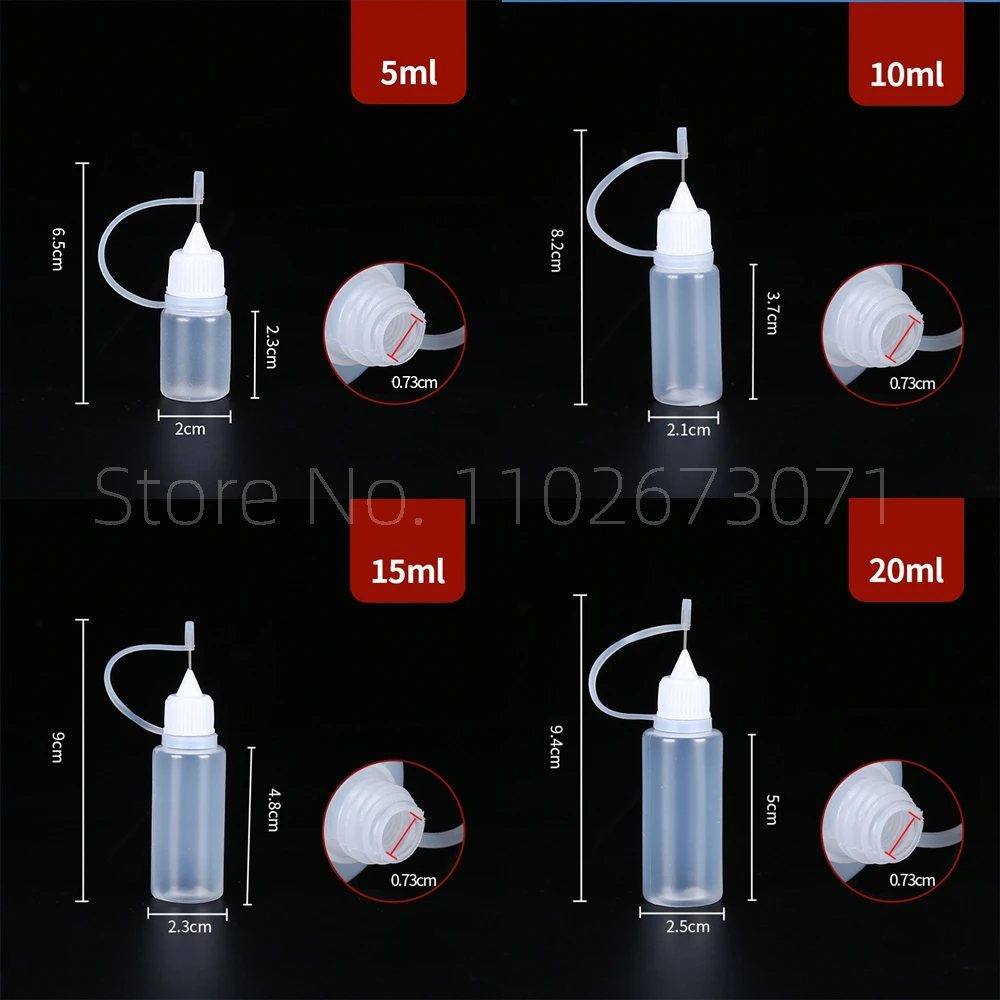 Wholesale Needle Tip Glue Applicator Bottle for Paper Quilling DIY balsam bottle Art Bottle  balsam Squeeze drop bottle bottle