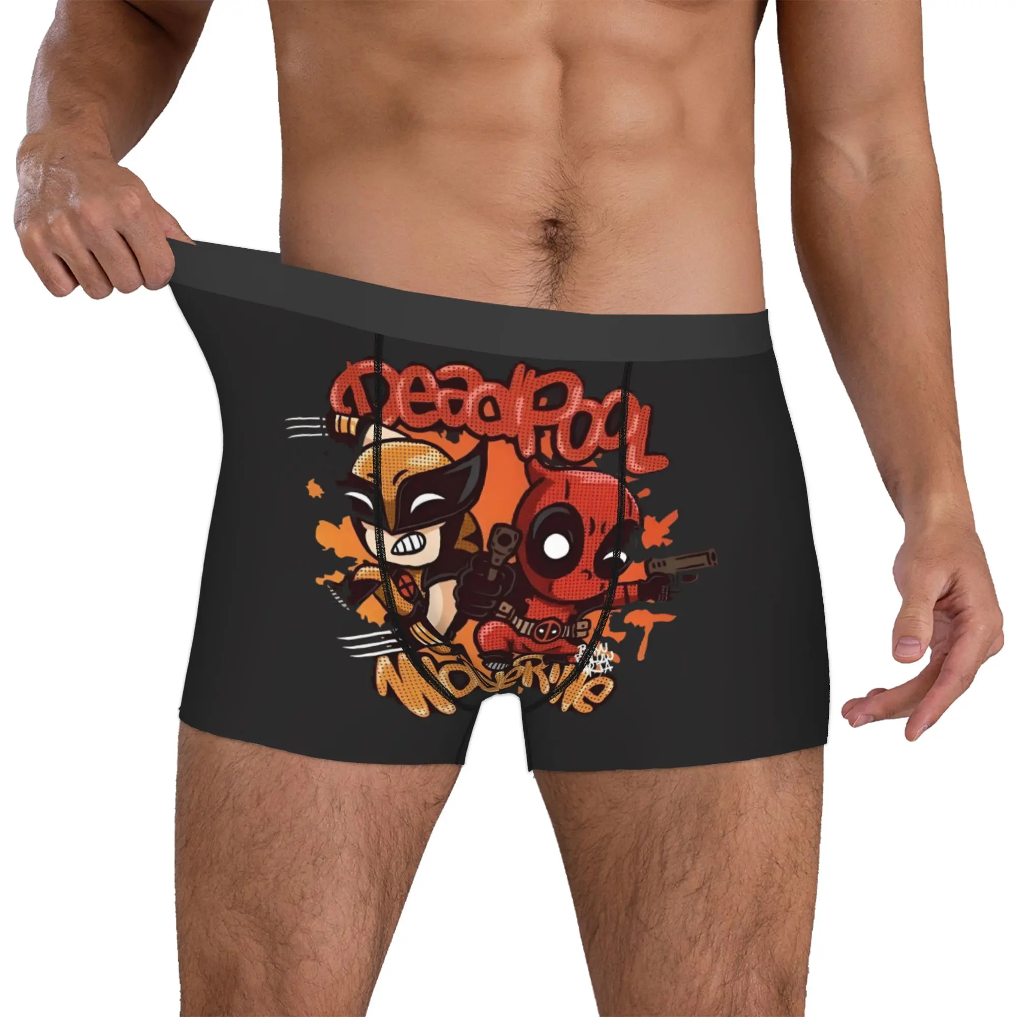 

Custom D-Deadpools Underwear Male Printed Comics Book Boxer Briefs Shorts Panties Breathable Underpants