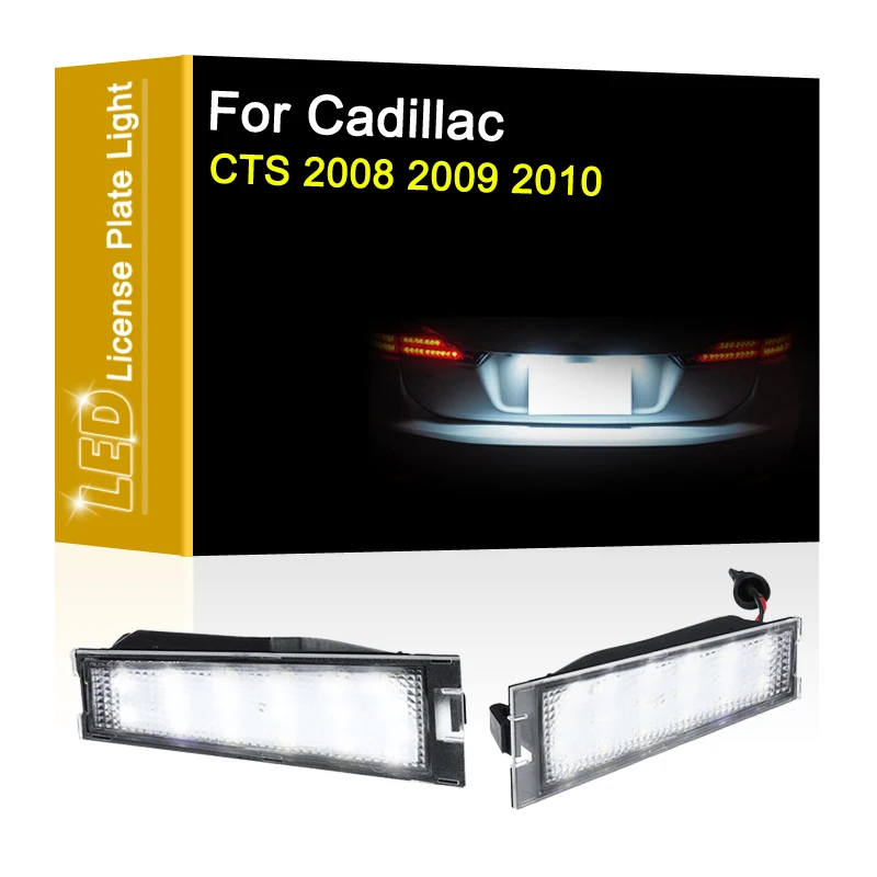 12V LED Number Plate Lamp For Cadillac CTS 2008 2009 2010  White License Plate Light Assembly