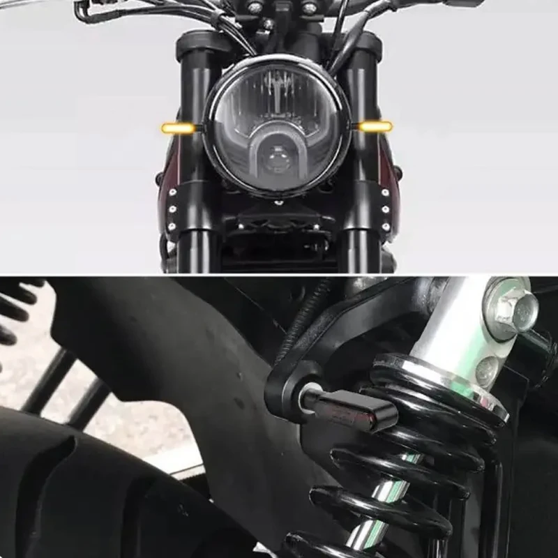 Mini Motorcyle Led Turn Signal Lights Amber Flashing Light Blinker Turn Signal Lamp For Cafe Racer 12V 3LED Moto Indicator Lamps