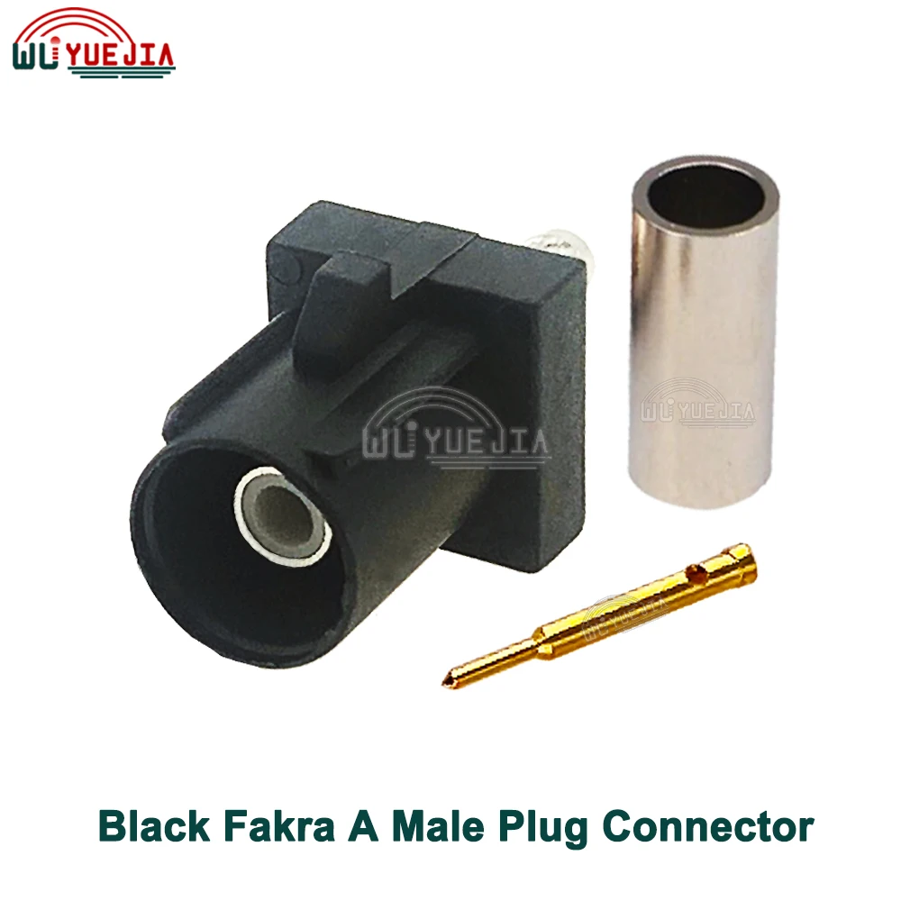 Fakra ABCDEFGHIKZ Male Plug Crimp Connector Car Radio FM GPS Antenna Fakra Adapter for RG316 RG174 Pigtail Cable Fast Shipping