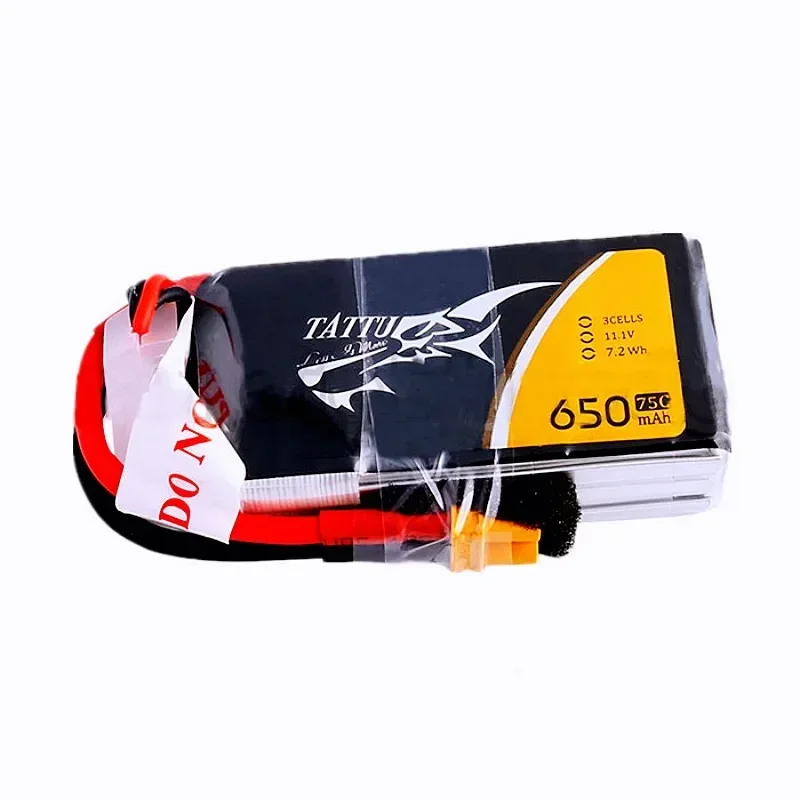 Ace Tattu Lipo Battery 450mAh 650mAh 2S 3S 4S 75C with XT30 Plug Long Size RC Batteries for RC FPV Racing Drone