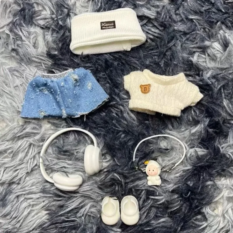 귀여운 라라부부 인형 옷 세트 - 1세대, 2세대, 3세대용, 고에너지 차분한 희망 앉아있는 파티 의상 블루 아세타졸아마이드