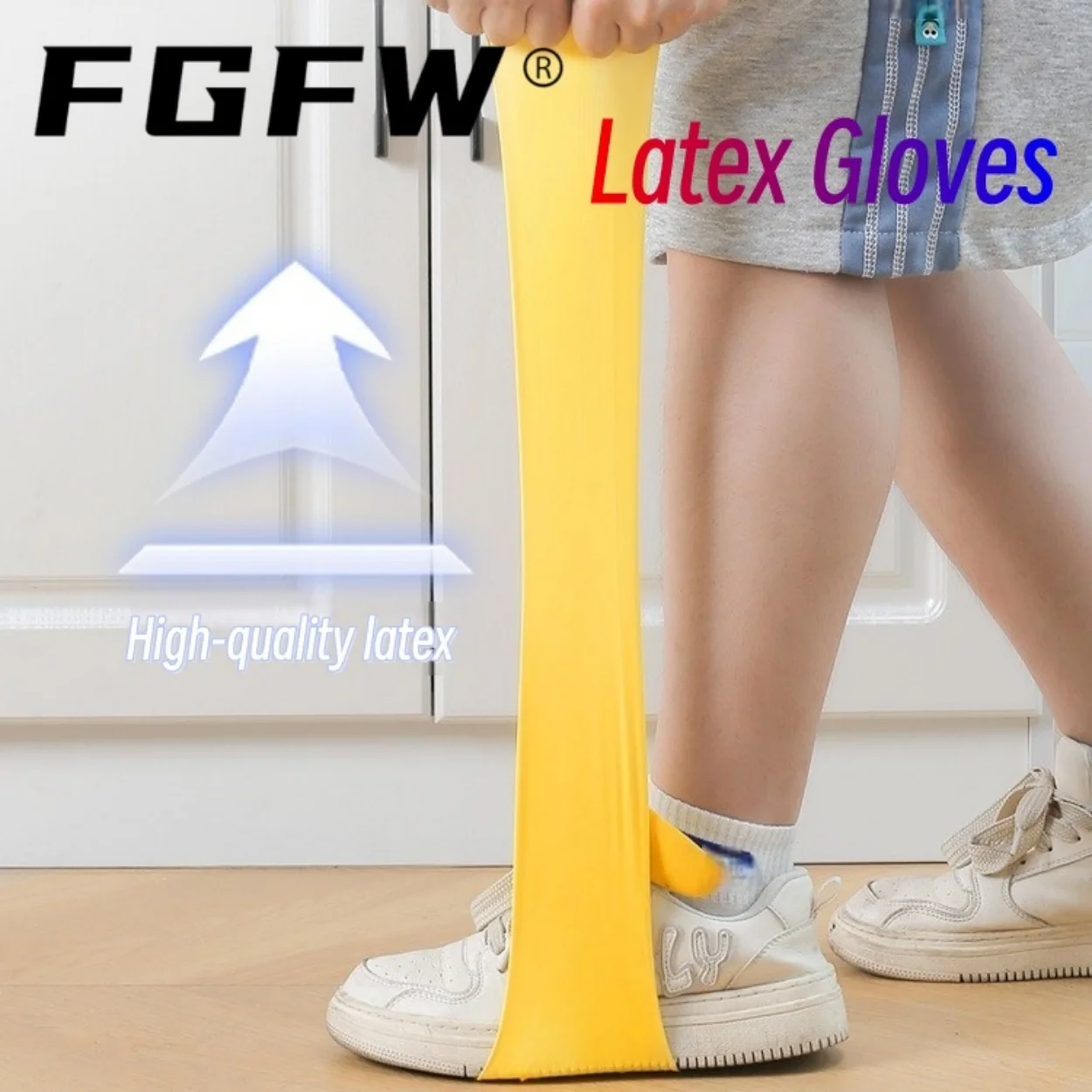 قفازات مطاطية منزلية، متينة ومرنة لتنظيف غسل الأطباق، قبضة مضادة للانزلاق، مقاومة للماء، مريحة مناسبة للرجال والنساء S/M/L #5