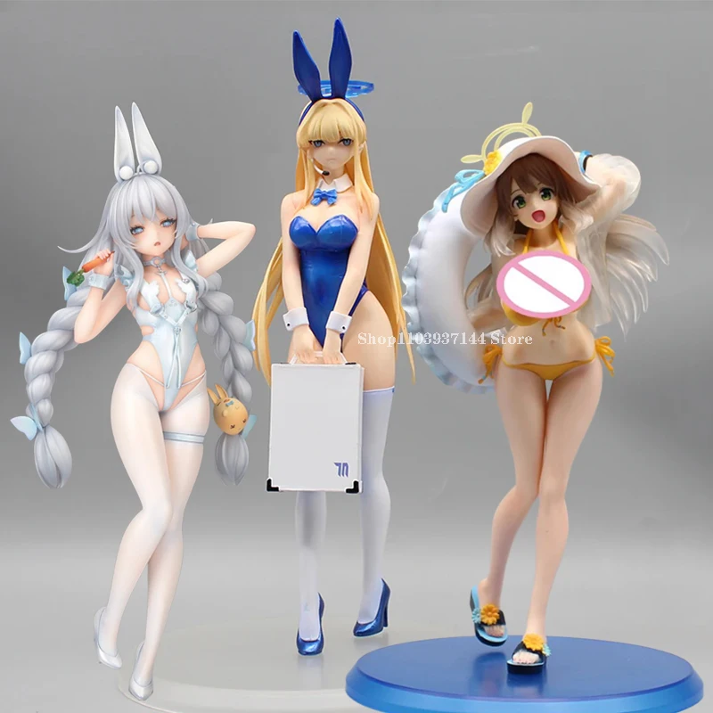 

Cartoon Mnf Le Malin Figure Lazy White Rabbit Model Blue Archive Gk Izayoi Nonomi Figurine Asuma Toki Figure PVC Collection Toys