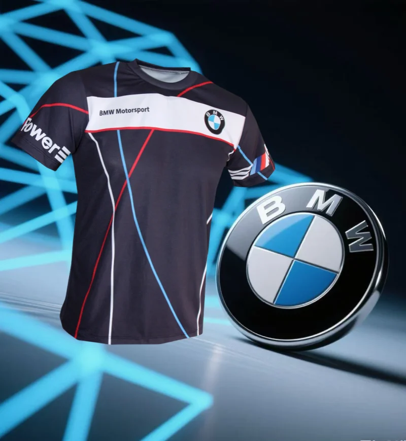 

2025 Summer Men's BMW Motorcycle Racing Breathable Men's Quick-Drying T-Shirt Comfortable Casual Sweat Absorbing Short Sleeves