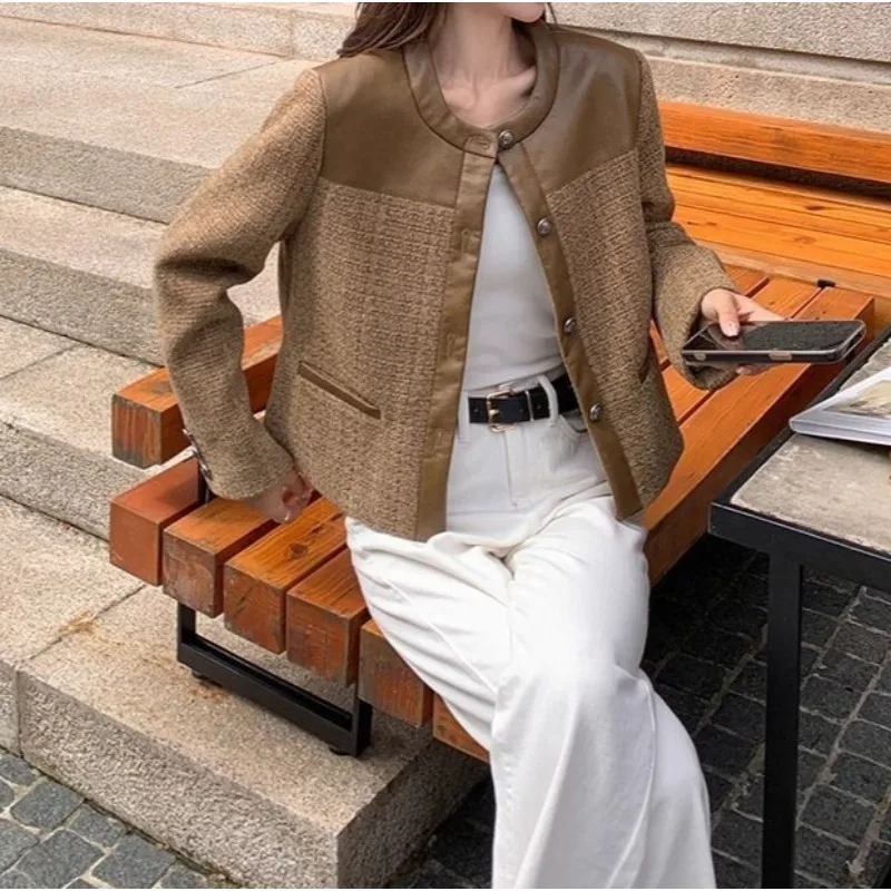 

Весна/Лето 2025 года, новый стиль, короткое пальто, модная необычная верхняя одежда, куртка для женщин