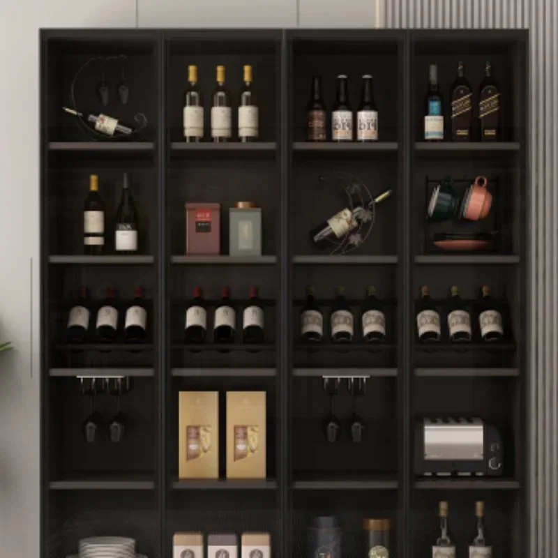 Luxury Corner Wine Cabinets Liquor Wooden Wall Glass Wine Cabinets Living Room Display Botellero Vino European Furniture