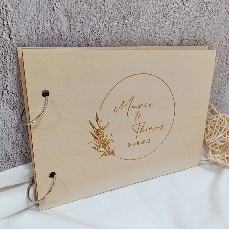 Personalized Wedding Guestbook Wooden Guest Book Wedding Album Communion Details For Guests Wedding Supplies Bride To Be