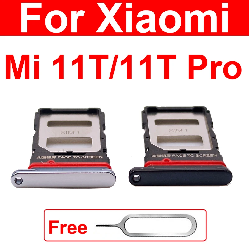 Sim Card Tray For Xiaomi Mi 11T 21081111RG Micro SD Reader SIM Card Slot Holder Adapter Replacement Parts Mi 11T Pro 2107113SG