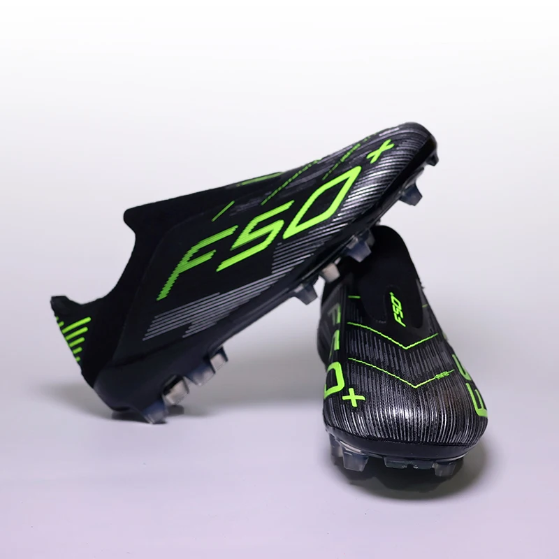 

Without-lace T36 High Quality Mens Football Boots F50 FG Boys Turf Training Soccer Cleats Laceless Non Slip Football Shoes 35-45